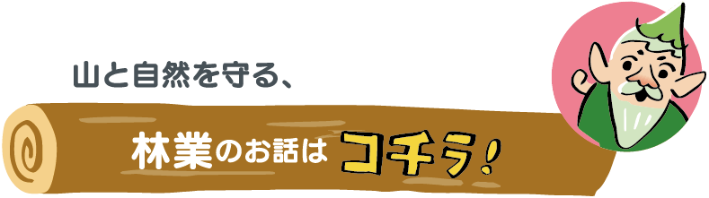 山と自然を守る、林業のお話はこちら